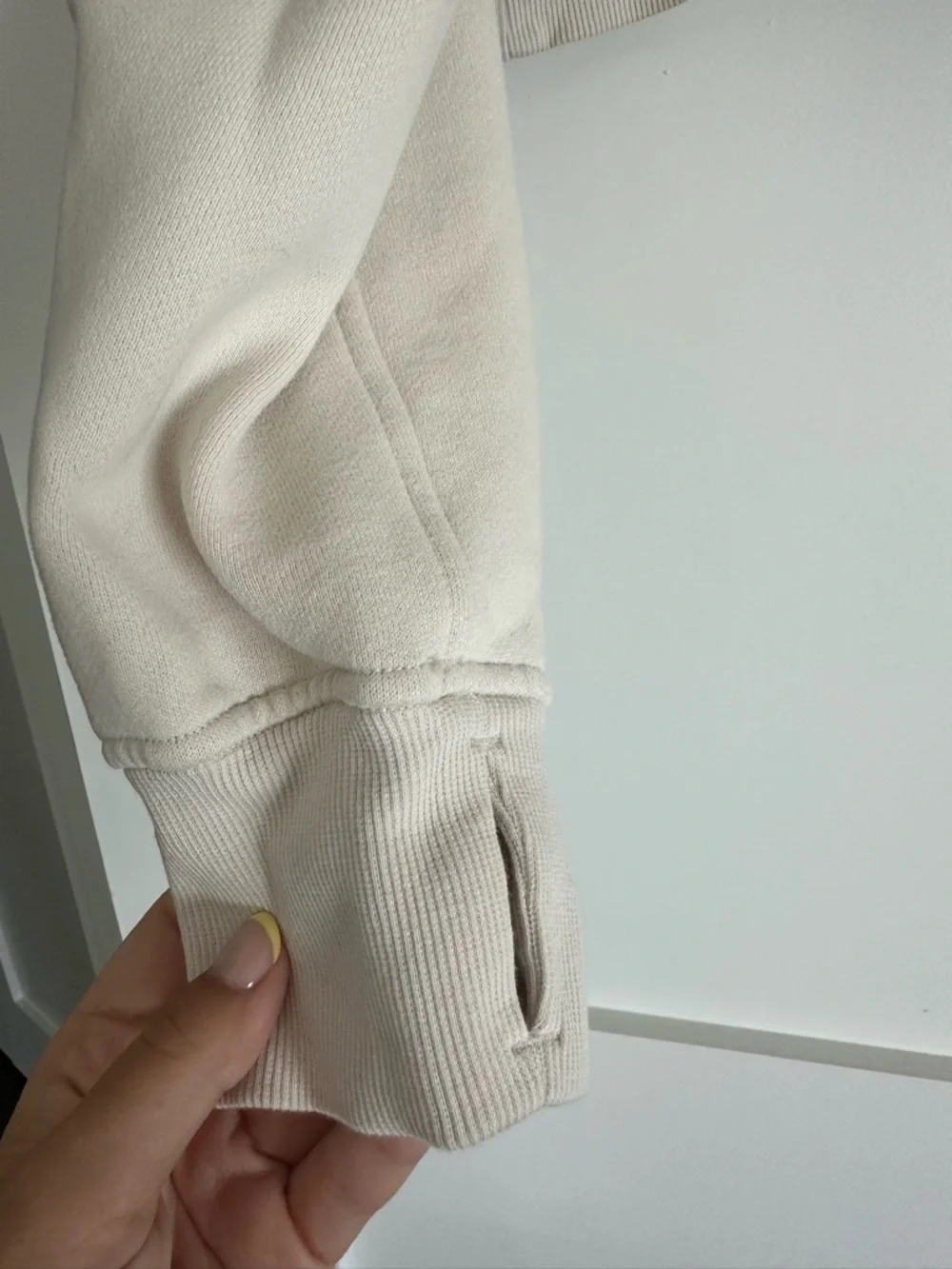 Lululemon Scuba Oversized Half-zip Hoodie - Size M/L - Natural Ivory